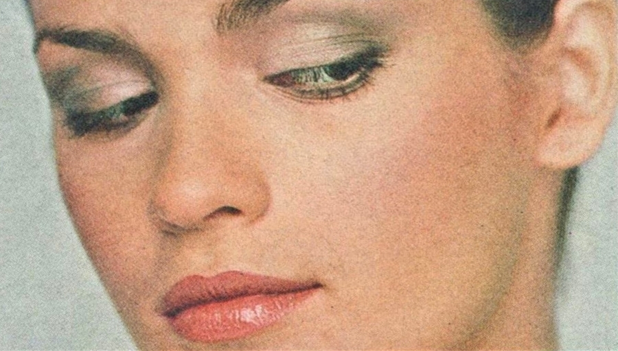 Gia Carangi's first appearance in Vogue US Magazine, October 1978. 
Arthur Elgort photographer. Christiaan hair. Way Bandy makeup.
Vogue debut.