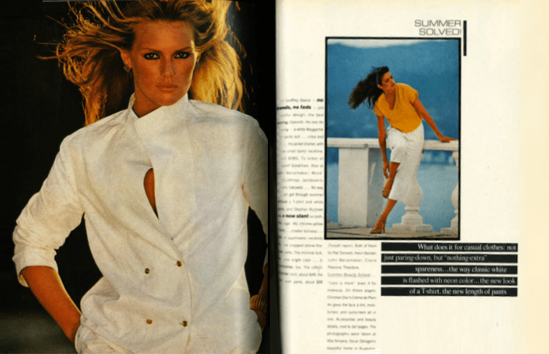 1979 May Vogue US.  Gia Carangi, Patti Hansen and Janice Dickenson.  .  Mike Reinhardt photographer.