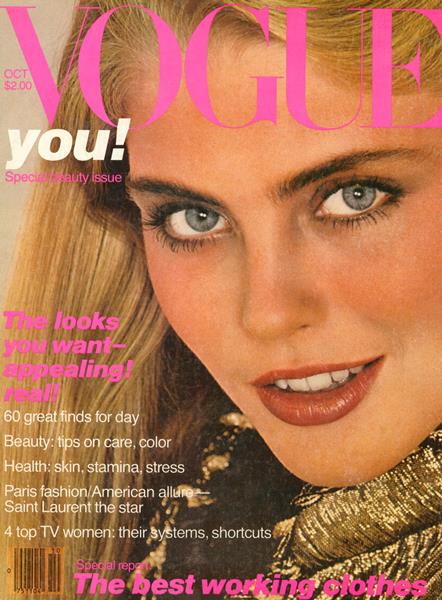 1979 October Vogue US. Kim Alexis cover