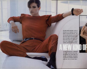 Gia, Vogue US 1982 July, Andrea Blanch photographer