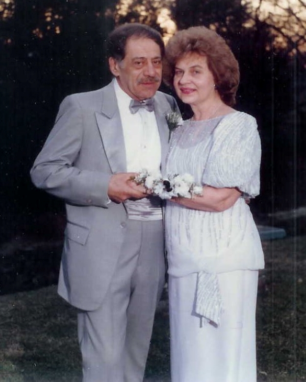 Daniel Carangi and 2nd wife Roslyn Goldstein Carangi, March 7, 1987, at daughter Danette's wedding.