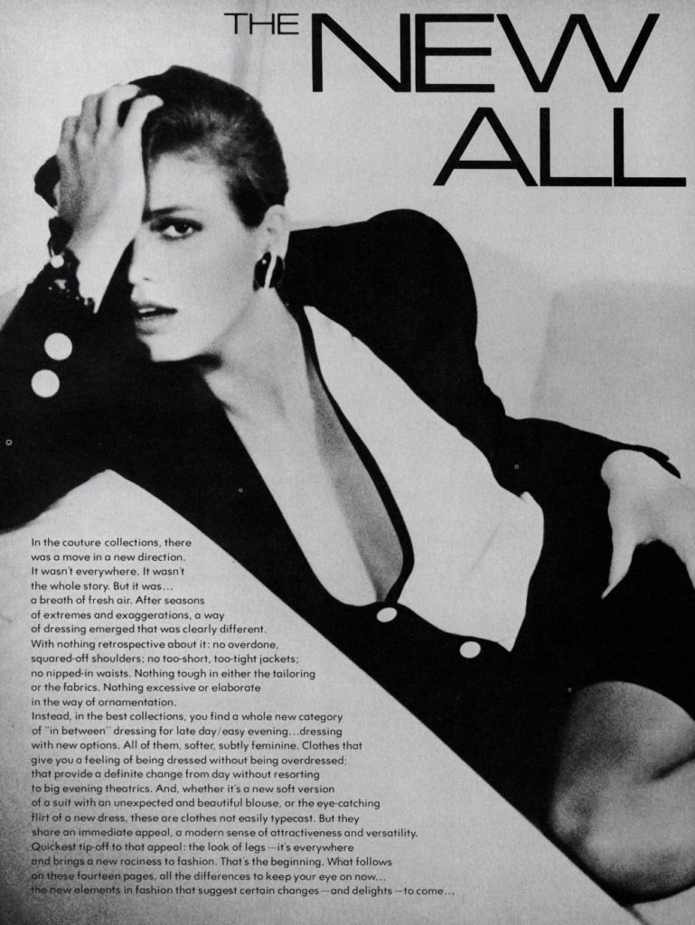 1980 April Vogue US. Andrea Blanch photographer. Gia Carangi and Nancy Donahue.