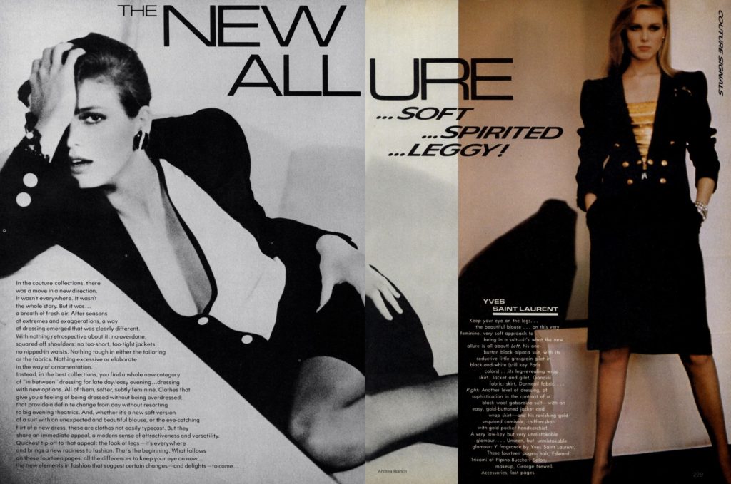 1980 April Vogue US. Andrea Blanch photographer.  Gia Carangi and Nancy Donahue.