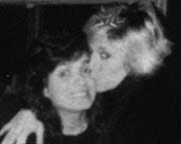 Gia Carangi and girlfriend Elyssa Golden, Christmas 1985.  This was Gia's last Christmas.
