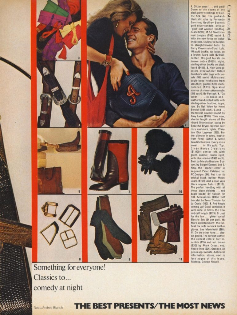 Vogue December 1978. Gia Carangi.  Andrea Blanch photographer.  George Newell makeup.