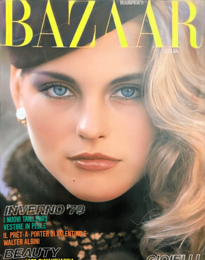 1978 November Harper's Bazaar Italia Kim Alexis cover.