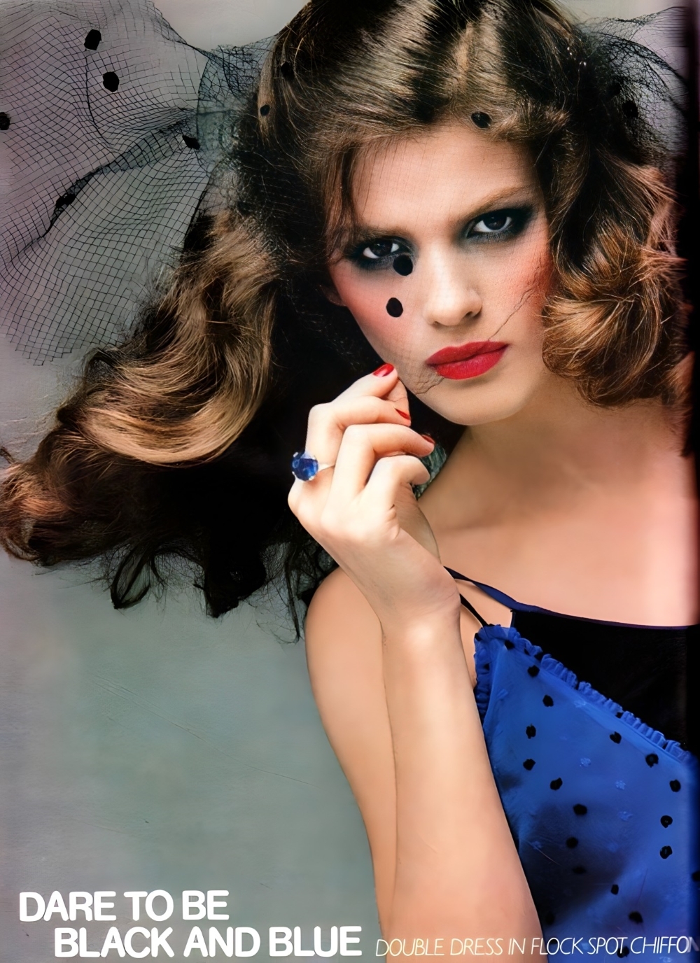 Gia Carangi. Vogue UK April 1, 1979. Photographer Alex Chatelain. Hairstylist Gilles. Makeup artist Jacques Clemente.