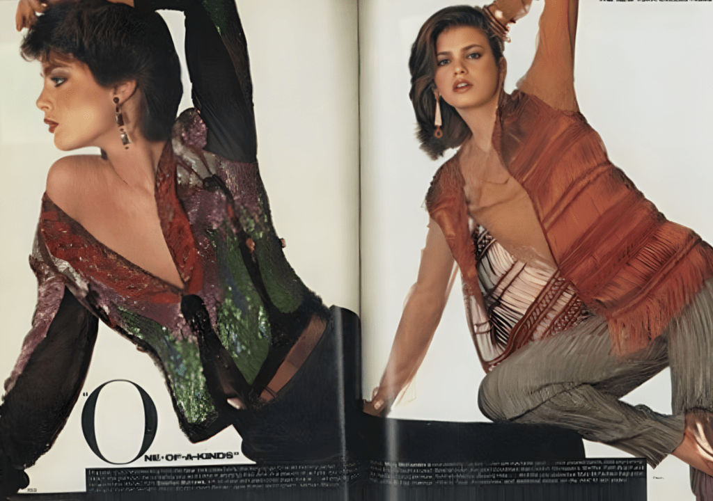 1979 September Vogue US, Gia Carangi and Esme Marshall. Irving Penn Photographer, John Sahag hair, Alberto Fava makeup.