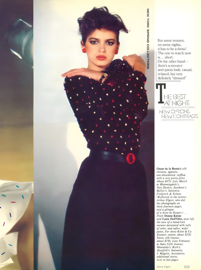 1980 February Vogue US. Kelly Emberg left, Gia Carangi right. Arthur Elgort Photographer.