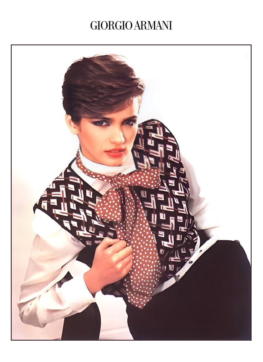 Gia Carangi for the 1980 Giorgio Arman campaign. Photographer Aldo Fallai.