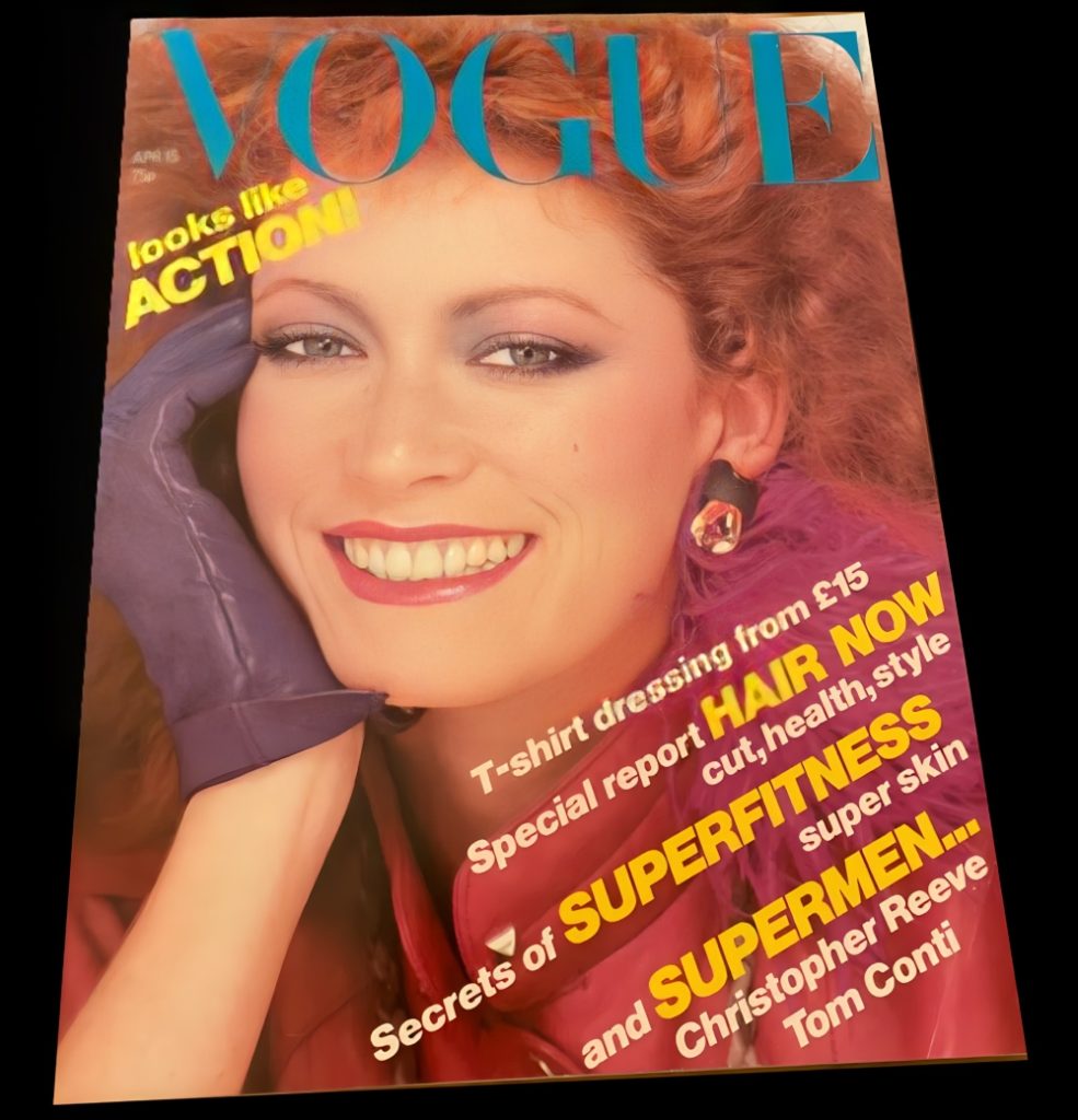 Tara Shannon cover. Vogue UK April 15, 1979 issue.