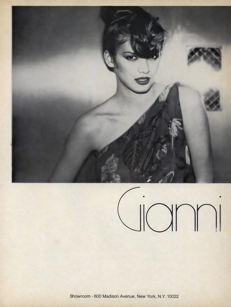 Gia Carangi and Regine Jaffry. Gianni Versace for Genny. Vogue US January 1979. Photographer Chris Von Wangenheim, Maury Hobson Hair, Sandy Linter Makeup.