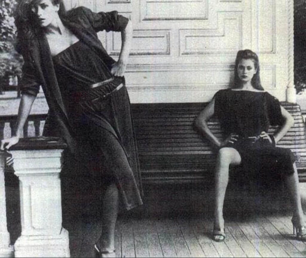 Gia Carangi and Lena Kansbod for Anne-Klein. Susan Shacter photographer.