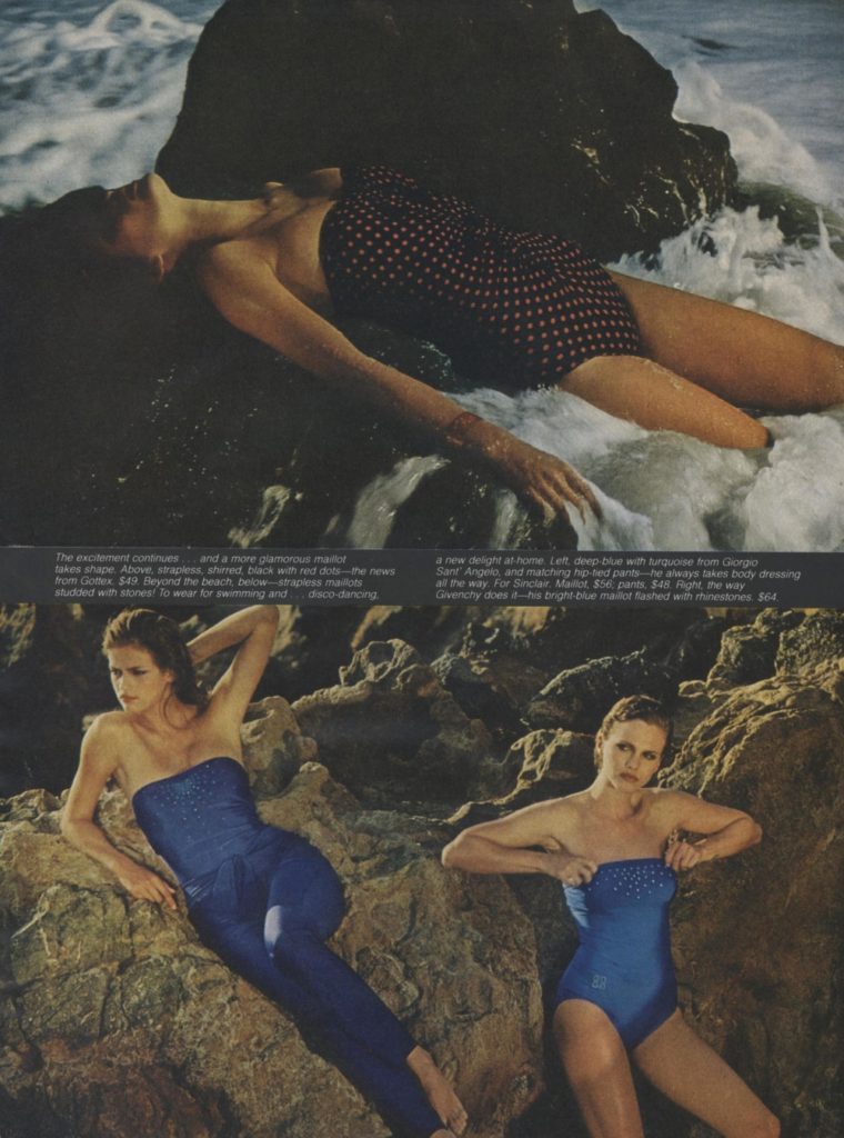 Gia Carangi and Yolande Gilot. Vogue US, June 1979.  Stan Malinowski photographer. Franklyn Welsh hair and makeup.