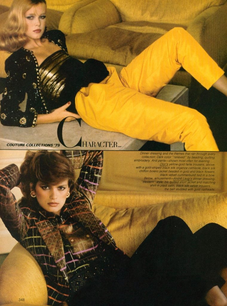 1979 October Vogue US. Gia Carangi, Denis Piel photographer.  Paris Fashion.  American Allure