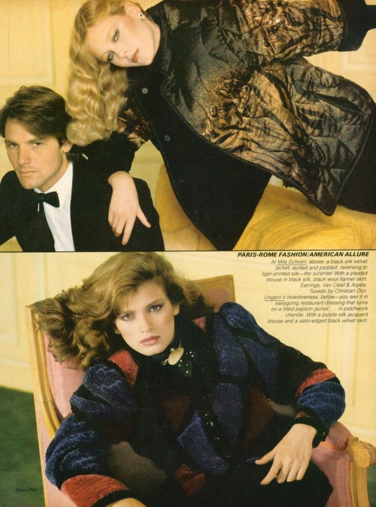 1979 October Vogue US. Gia Carangi, Denis Piel photographer.  Paris Fashion.  American Allure