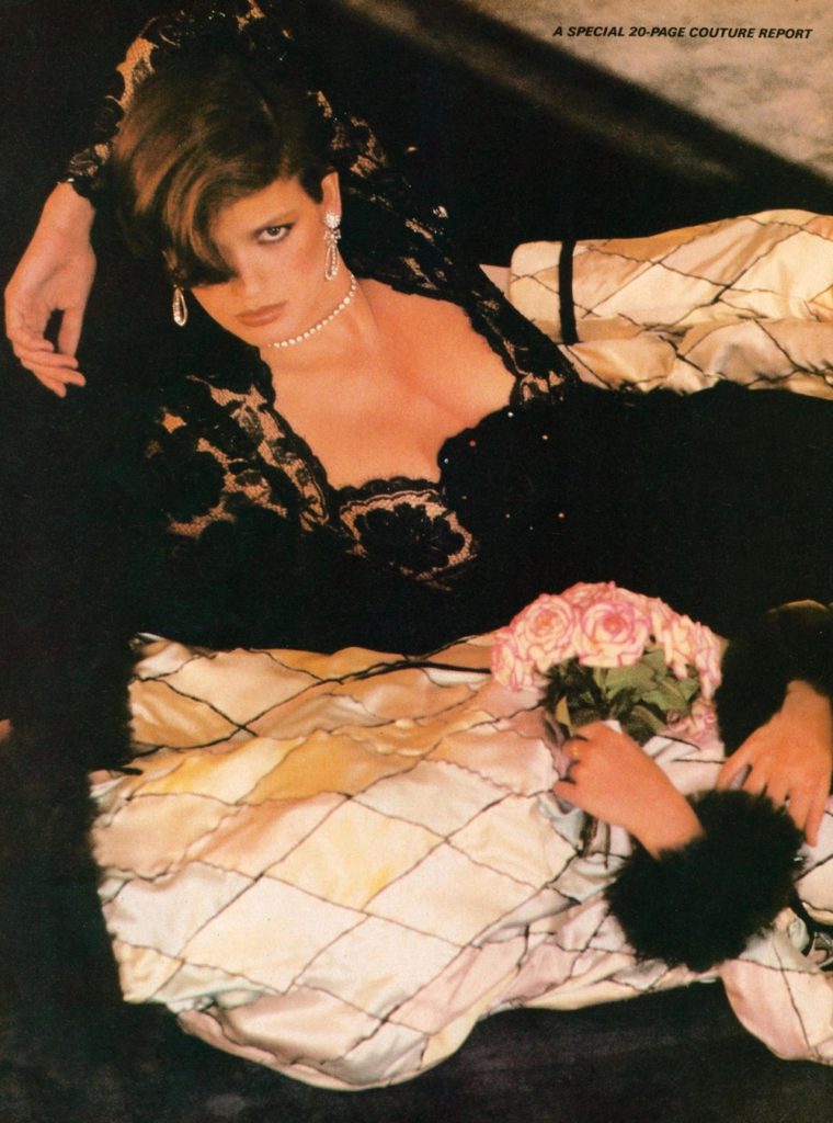 1979 October Vogue US. Gia Carangi, Denis Piel photographer.  Paris Fashion.  American Allure