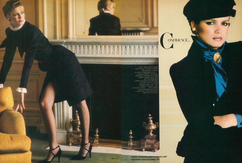 1979 October Vogue US. Gia Carangi, Denis Piel photographer.  Paris Fashion.  American Allure