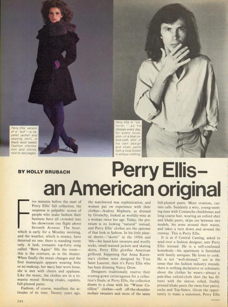 1980 August Vogue US.  Gia Carangi for Perry Ellis. Richard Avedon photographer, John Sahag hair, Alberto Fava makeup