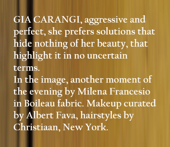 1978 September Harper's Bazaar Italia. "Special Alta Moda Collection"
"Girls of the Alta Moda".
Gia Carangi, by Arthur Elgort photographer. Christiaan hair and Alberto Fava makeup.