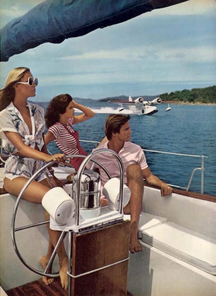 Gia Carangi. Virgin Islands advertisement found in Vogue US February 1981 with model Bonita (Bonnie) Hastings Blood.