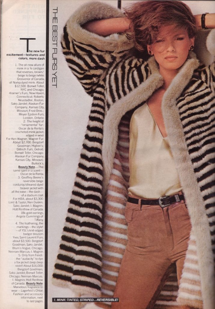 Gia Carangi's Vogue US debut October 1978.   Stan Malinowski photographer, Marc Pipino hair, George Newell makeup.